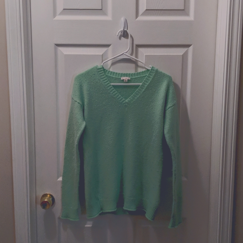 Mint GAP V Neck Sweater